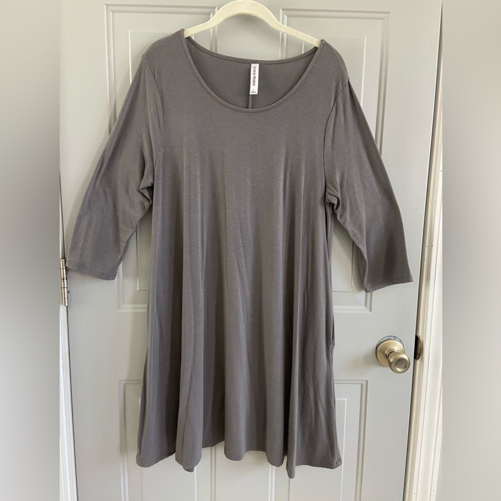Zenana Outfitters Gray Dress